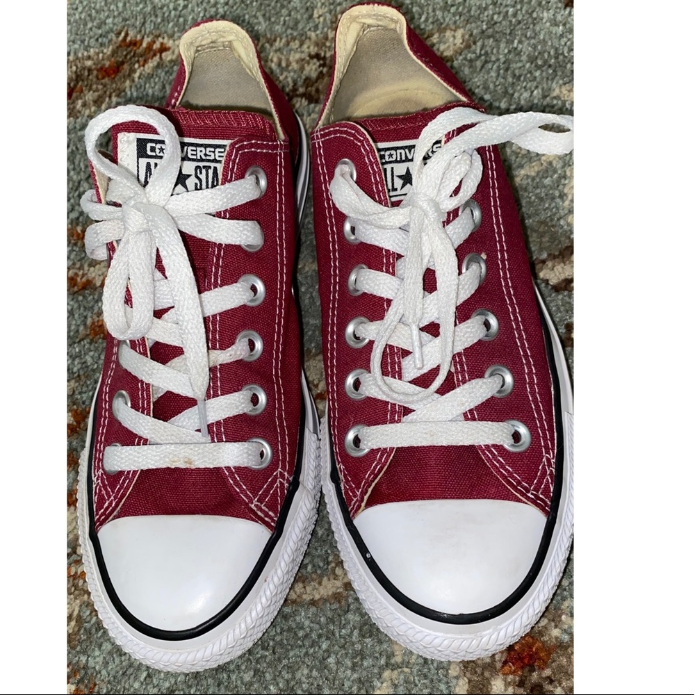Maroon Chuck Taylor converse